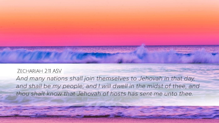 Zechariah 2:11 ASV Bible Verse Image