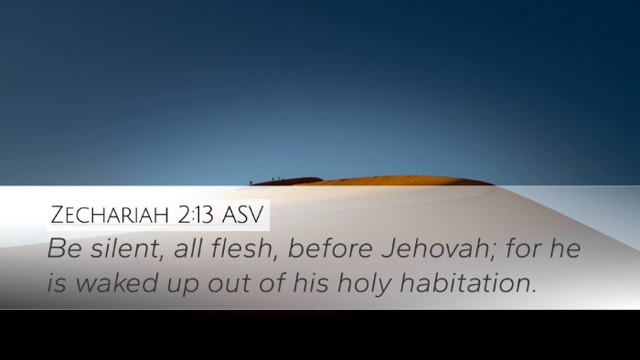 Zechariah 2:13 ASV Bible Verse Image