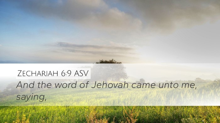 Zechariah 6:9 ASV Desktop Wallpaper - And the word of Jehovah came unto me, - Desktop Bible Verse Wallpaper