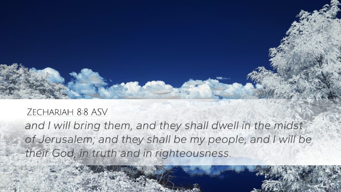 Zechariah 8:8 ASV Bible Verse Image