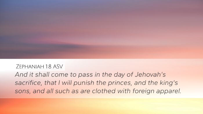 Zephaniah 1:8 ASV Desktop Wallpaper - And it shall come to pass in the day of Jehovah's - Desktop Bible Verse Wallpaper