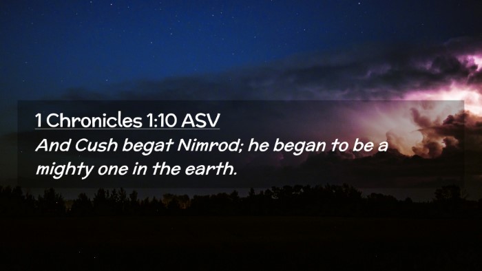 Picture 02 - 1 Chronicles 1:10 ASV Desktop Wallpaper - And Cush begat Nimrod; he began to be a mighty - Desktop Bible Verse Wallpaper
