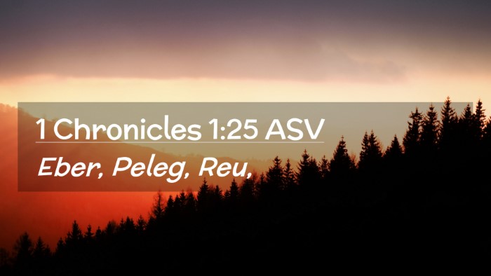 Picture 02 - 1 Chronicles 1:25 ASV Desktop Wallpaper - Eber, Peleg, - Desktop Bible Verse Wallpaper