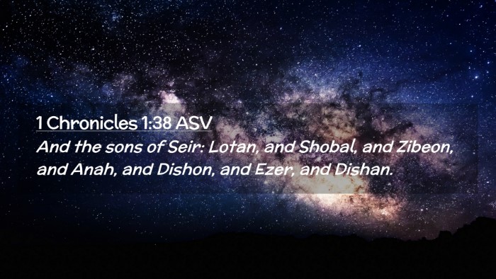 Picture 02 - 1 Chronicles 1:38 ASV Desktop Wallpaper - And the sons of Seir: Lotan, and Shobal, and - Desktop Bible Verse Wallpaper