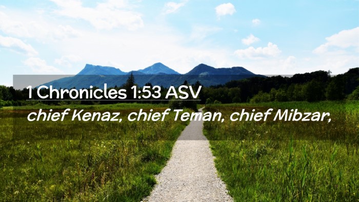 Picture 02 - 1 Chronicles 1:53 ASV Desktop Wallpaper - chief Kenaz, chief Teman, chief - Desktop Bible Verse Wallpaper