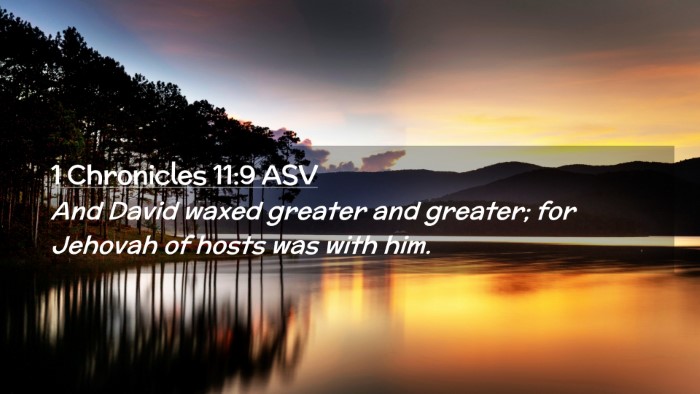 Picture 02 - 1 Chronicles 11:9 ASV Desktop Wallpaper - And David waxed greater and greater; for Jehovah - Desktop Bible Verse Wallpaper