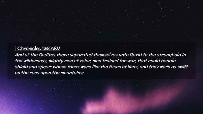 Picture 02 - 1 Chronicles 12:8 ASV Desktop Wallpaper - And of the Gadites there separated themselves - Desktop Bible Verse Wallpaper