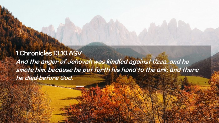 Picture 02 - 1 Chronicles 13:10 ASV Desktop Wallpaper - And the anger of Jehovah was kindled against - Desktop Bible Verse Wallpaper