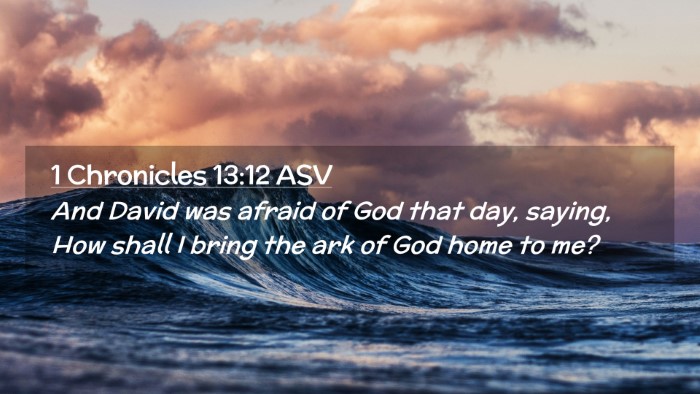 Picture 02 - 1 Chronicles 13:12 ASV Desktop Wallpaper - And David was afraid of God that day, saying, How - Desktop Bible Verse Wallpaper