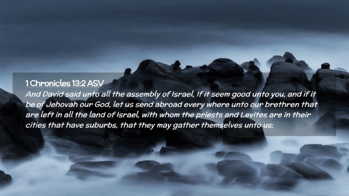 Picture 02 - 1 Chronicles 13:2 ASV Desktop Wallpaper - And David said unto all the assembly of Israel, - Desktop Bible Verse Wallpaper
