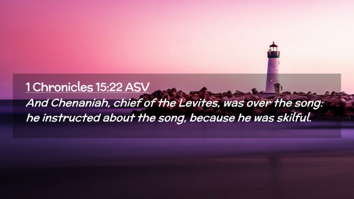 Picture 02 - 1 Chronicles 15:22 ASV Desktop Wallpaper - And Chenaniah, chief of the Levites, was over the - Desktop Bible Verse Wallpaper