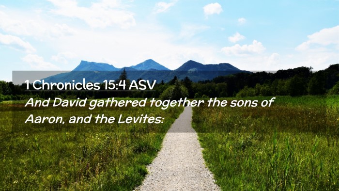 Picture 02 - 1 Chronicles 15:4 ASV Desktop Wallpaper - And David gathered together the sons of Aaron, - Desktop Bible Verse Wallpaper