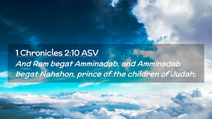 Picture 02 - 1 Chronicles 2:10 ASV Desktop Wallpaper - And Ram begat Amminadab, and Amminadab begat - Desktop Bible Verse Wallpaper