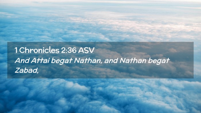 Picture 02 - 1 Chronicles 2:36 ASV Desktop Wallpaper - And Attai begat Nathan, and Nathan begat - Desktop Bible Verse Wallpaper