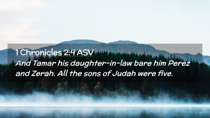 Picture 02 - 1 Chronicles 2:4 ASV Desktop Wallpaper - And Tamar his daughter-in-law bare him Perez and - Desktop Bible Verse Wallpaper