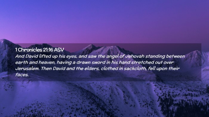 Picture 02 - 1 Chronicles 21:16 ASV Desktop Wallpaper - And David lifted up his eyes, and saw the angel - Desktop Bible Verse Wallpaper