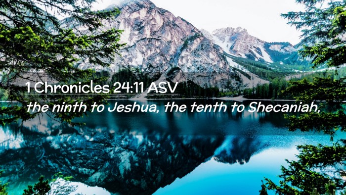 Picture 02 - 1 Chronicles 24:11 ASV Desktop Wallpaper - the ninth to Jeshua, the tenth to - Desktop Bible Verse Wallpaper
