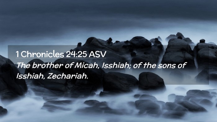 Picture 02 - 1 Chronicles 24:25 ASV Desktop Wallpaper - The brother of Micah, Isshiah; of the sons of - Desktop Bible Verse Wallpaper