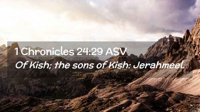 Picture 02 - 1 Chronicles 24:29 ASV Desktop Wallpaper - Of Kish; the sons of Kish: - Desktop Bible Verse Wallpaper