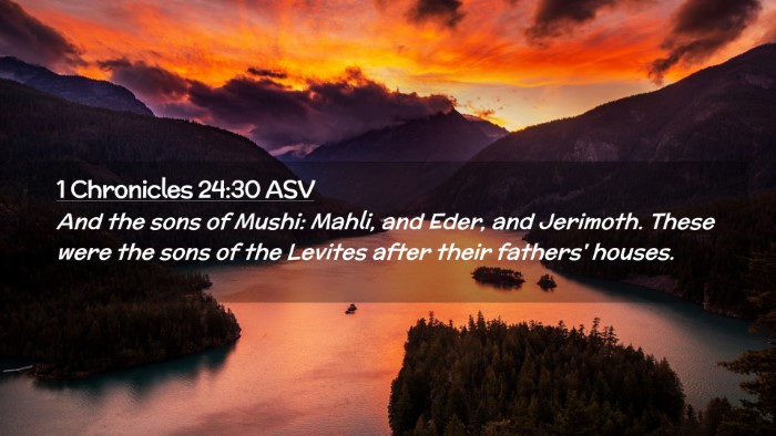 Picture 02 - 1 Chronicles 24:30 ASV Desktop Wallpaper - And the sons of Mushi: Mahli, and Eder, and - Desktop Bible Verse Wallpaper