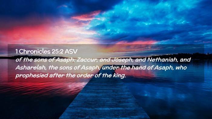 Picture 02 - 1 Chronicles 25:2 ASV Desktop Wallpaper - of the sons of Asaph: Zaccur, and Joseph, and - Desktop Bible Verse Wallpaper