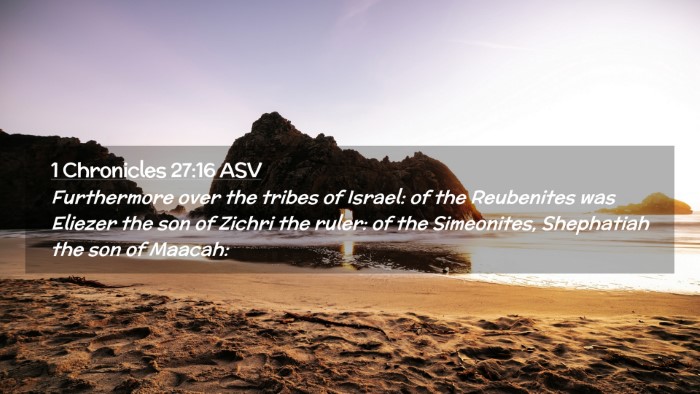 Picture 02 - 1 Chronicles 27:16 ASV Desktop Wallpaper - Furthermore over the tribes of Israel: of the - Desktop Bible Verse Wallpaper
