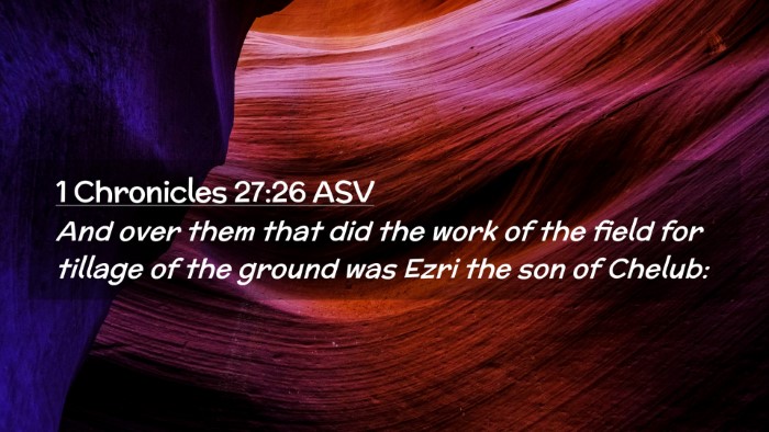Picture 02 - 1 Chronicles 27:26 ASV Desktop Wallpaper - And over them that did the work of the field for - Desktop Bible Verse Wallpaper