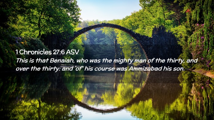 Picture 02 - 1 Chronicles 27:6 ASV Desktop Wallpaper - This is that Benaiah, who was the mighty man of - Desktop Bible Verse Wallpaper