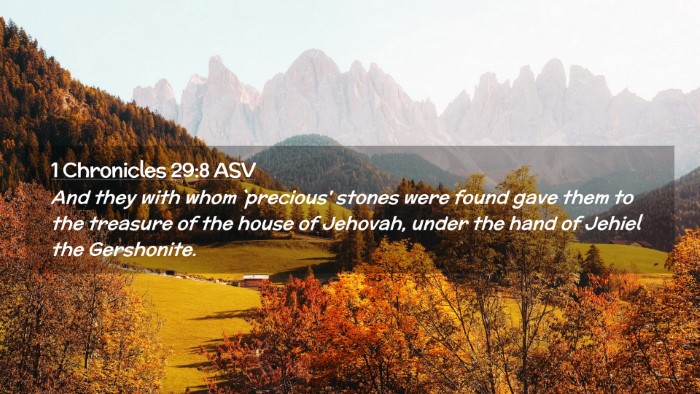 Picture 02 - 1 Chronicles 29:8 ASV Desktop Wallpaper - And they with whom `precious' stones were found - Desktop Bible Verse Wallpaper