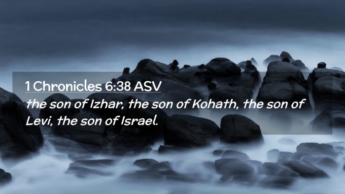 Picture 02 - 1 Chronicles 6:38 ASV Desktop Wallpaper - the son of Izhar, the son of Kohath, the son of - Desktop Bible Verse Wallpaper