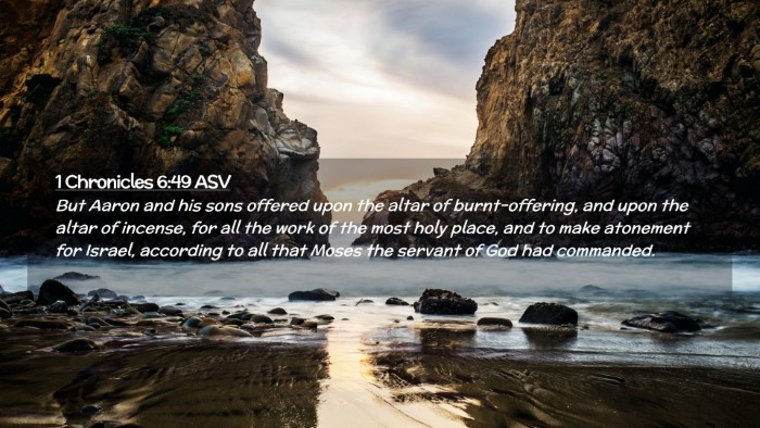 Picture 02 - 1 Chronicles 6:49 ASV Desktop Wallpaper - But Aaron and his sons offered upon the altar of - Desktop Bible Verse Wallpaper