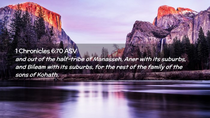 Picture 02 - 1 Chronicles 6:70 ASV Desktop Wallpaper - and out of the half-tribe of Manasseh, Aner with - Desktop Bible Verse Wallpaper