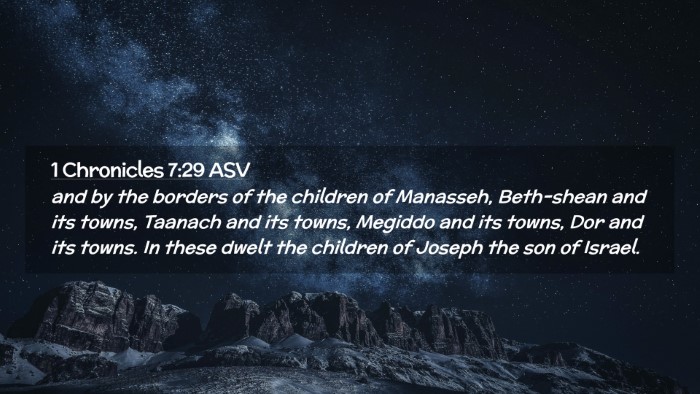 Picture 02 - 1 Chronicles 7:29 ASV Desktop Wallpaper - and by the borders of the children of Manasseh, - Desktop Bible Verse Wallpaper