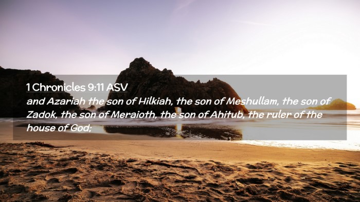 Picture 02 - 1 Chronicles 9:11 ASV Desktop Wallpaper - and Azariah the son of Hilkiah, the son of - Desktop Bible Verse Wallpaper