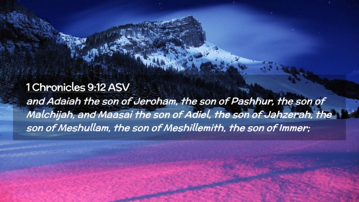 Picture 02 - 1 Chronicles 9:12 ASV Desktop Wallpaper - and Adaiah the son of Jeroham, the son of - Desktop Bible Verse Wallpaper