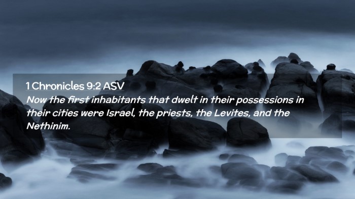 Picture 02 - 1 Chronicles 9:2 ASV Desktop Wallpaper - Now the first inhabitants that dwelt in their - Desktop Bible Verse Wallpaper