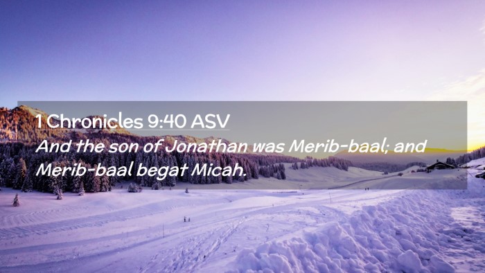 Picture 02 - 1 Chronicles 9:40 ASV Desktop Wallpaper - And the son of Jonathan was Merib-baal; and - Desktop Bible Verse Wallpaper