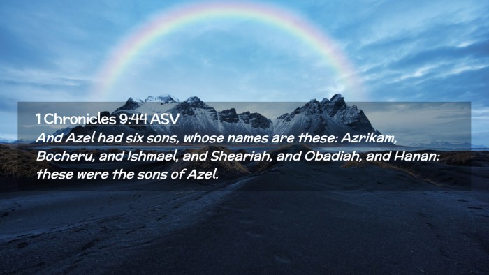 Picture 02 - 1 Chronicles 9:44 ASV Desktop Wallpaper - And Azel had six sons, whose names are these: - Desktop Bible Verse Wallpaper