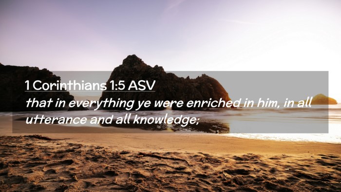 Picture 02 - 1 Corinthians 1:5 ASV Desktop Wallpaper - that in everything ye were enriched in him, in - Desktop Bible Verse Wallpaper