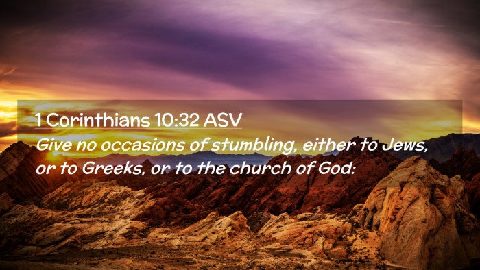 Picture 02 - 1 Corinthians 10:32 ASV Desktop Wallpaper - Give no occasions of stumbling, either to Jews, - Desktop Bible Verse Wallpaper