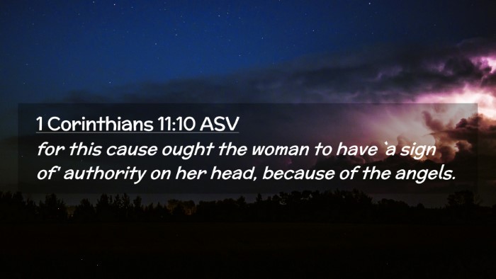 Picture 02 - 1 Corinthians 11:10 ASV Desktop Wallpaper - for this cause ought the woman to have `a sign - Desktop Bible Verse Wallpaper