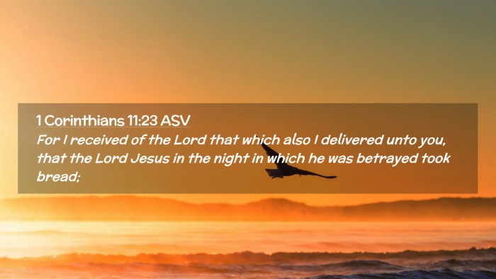 Picture 02 - 1 Corinthians 11:23 ASV Desktop Wallpaper - For I received of the Lord that which also I - Desktop Bible Verse Wallpaper