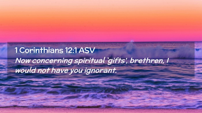 Picture 02 - 1 Corinthians 12:1 ASV Desktop Wallpaper - Now concerning spiritual `gifts', brethren, I - Desktop Bible Verse Wallpaper