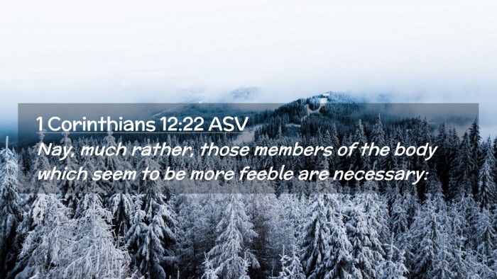 Picture 02 - 1 Corinthians 12:22 ASV Desktop Wallpaper - Nay, much rather, those members of the body which - Desktop Bible Verse Wallpaper