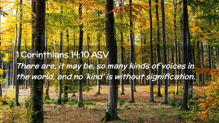 Picture 02 - 1 Corinthians 14:10 ASV Desktop Wallpaper - There are, it may be, so many kinds of voices in - Desktop Bible Verse Wallpaper