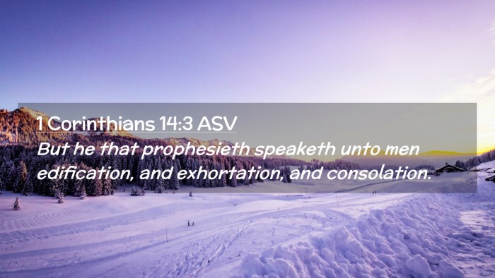 Picture 02 - 1 Corinthians 14:3 ASV Desktop Wallpaper - But he that prophesieth speaketh unto men - Desktop Bible Verse Wallpaper