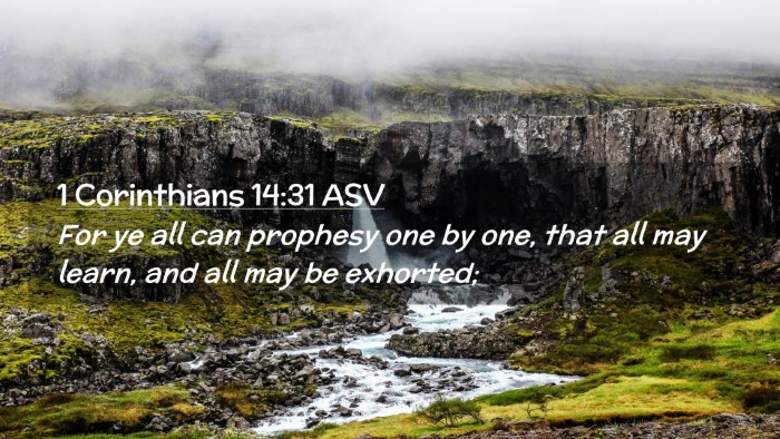 Picture 02 - 1 Corinthians 14:31 ASV Desktop Wallpaper - For ye all can prophesy one by one, that all may - Desktop Bible Verse Wallpaper