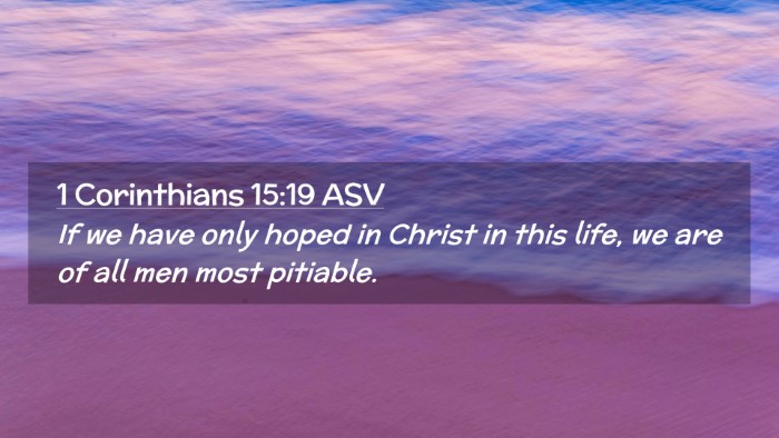 Picture 02 - 1 Corinthians 15:19 ASV Desktop Wallpaper - If we have only hoped in Christ in this life, we - Desktop Bible Verse Wallpaper