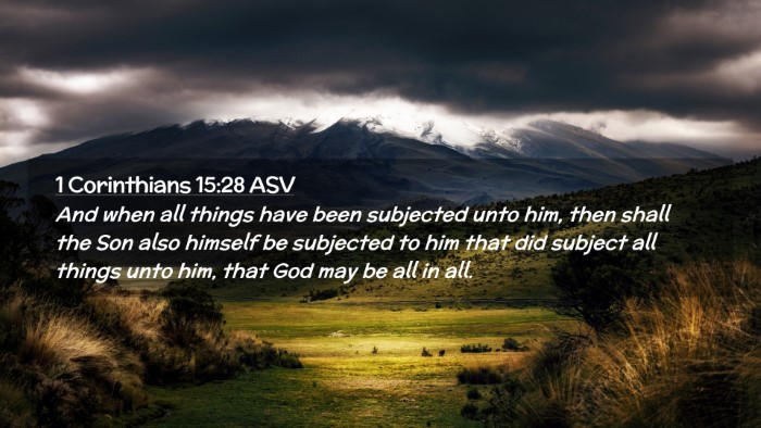 Picture 02 - 1 Corinthians 15:28 ASV Desktop Wallpaper - And when all things have been subjected unto him, - Desktop Bible Verse Wallpaper