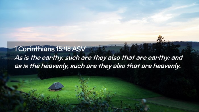 Picture 02 - 1 Corinthians 15:48 ASV Desktop Wallpaper - As is the earthy, such are they also that are - Desktop Bible Verse Wallpaper